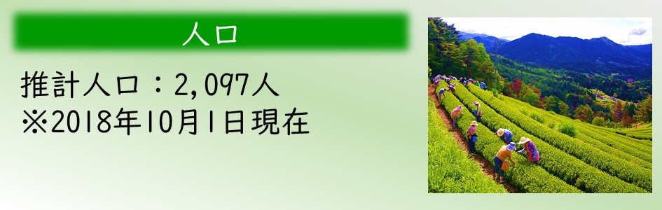 「人口」2018年10月1日現在、推計人口2097人。