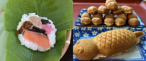 朴葉寿司とつちのこ親子