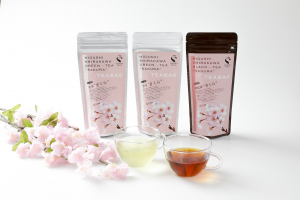 【ギフト】お祝いセット。　ふわりと薫る桜が美味しい、煎茶と紅茶をセットしました。