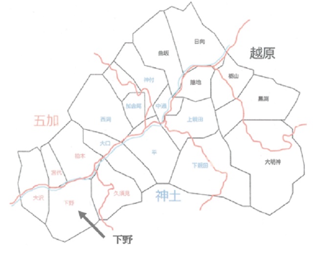 画像:集落地図(下野)