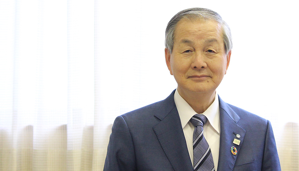 村長室へようこそ(写真:東白川村長 今井俊郎)