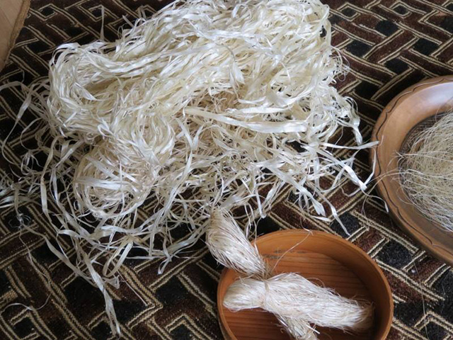 写真:葛の繊維
